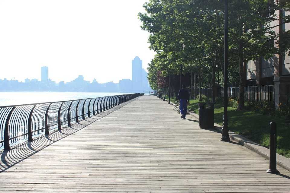 Jersey City boardwalk.