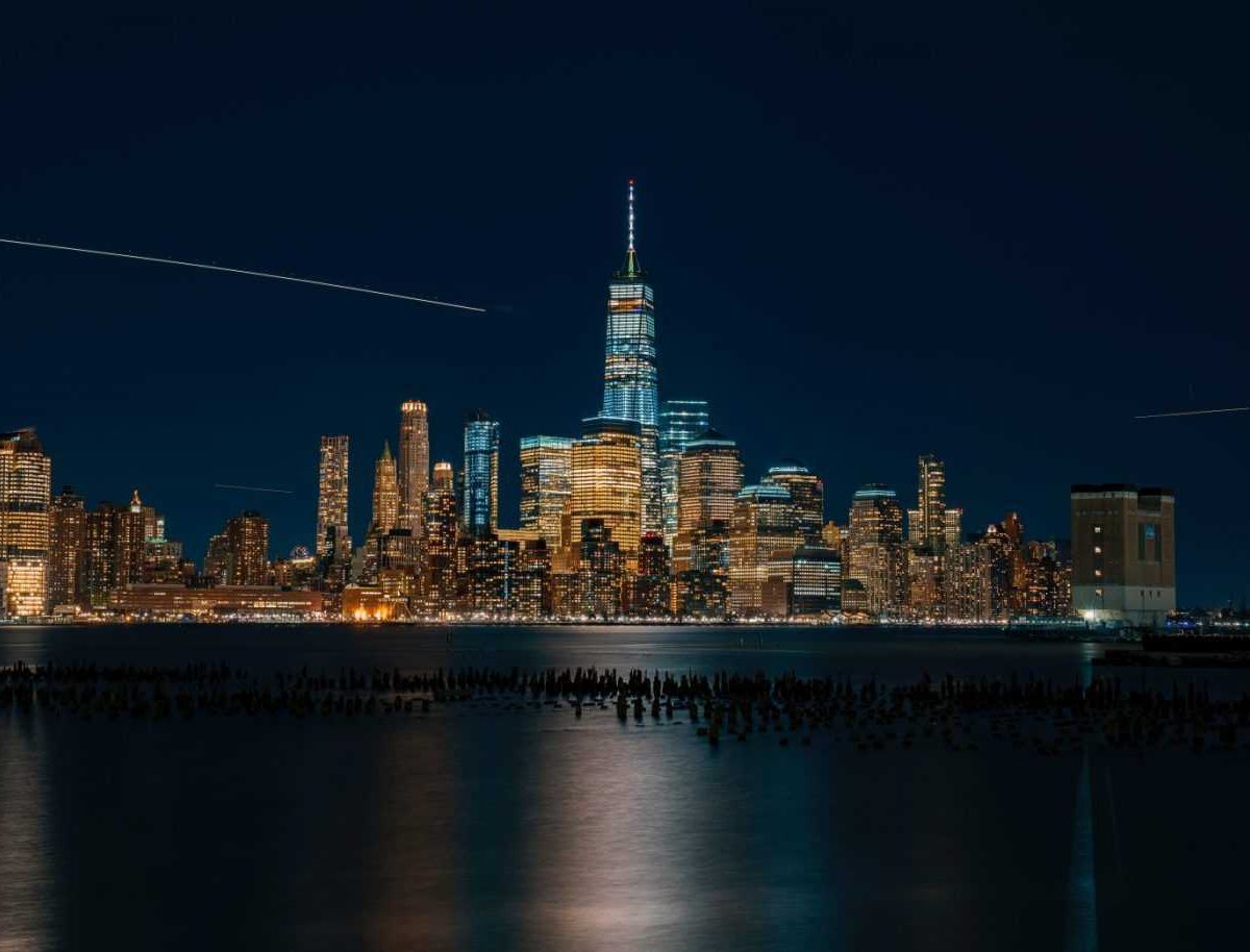 Manhattan skyline as seen from the Jersey shore