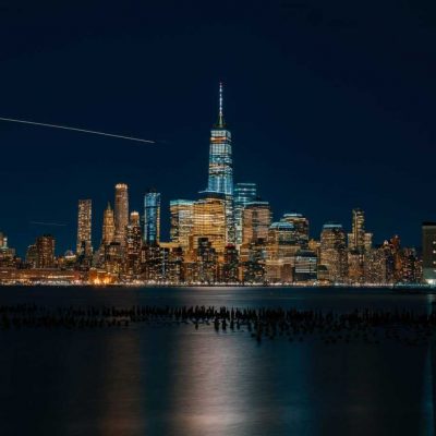 Manhattan skyline as seen from the Jersey shore