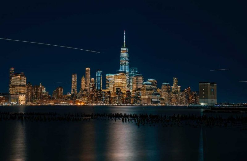 Manhattan skyline as seen from the Jersey shore