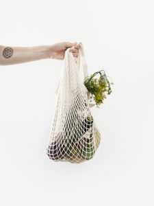 Vegetables in a reusable bag