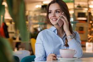 Woman talking on the phone