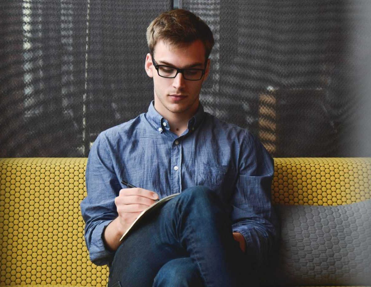 A man making the inventory list.