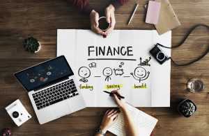 Employee going through a financial plan with his employer.