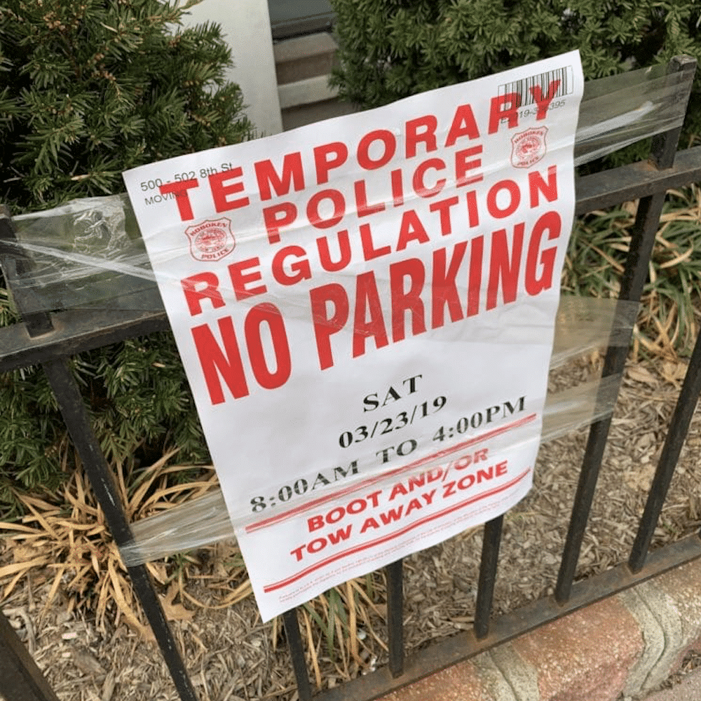 TEMPORARY NO PARKING AND MOVING TRUCK PARKING IN NEW JERSEY